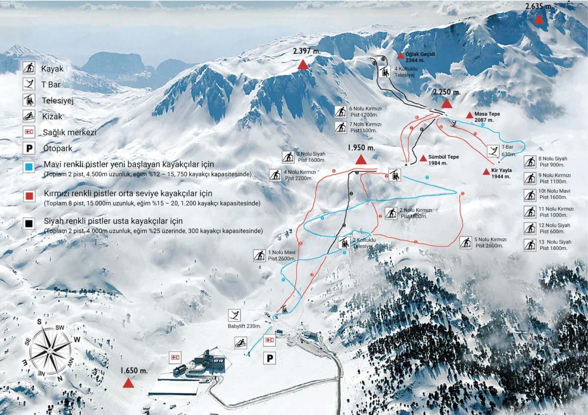 Davraz Pist Haritası